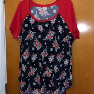 Floral baseball shirt